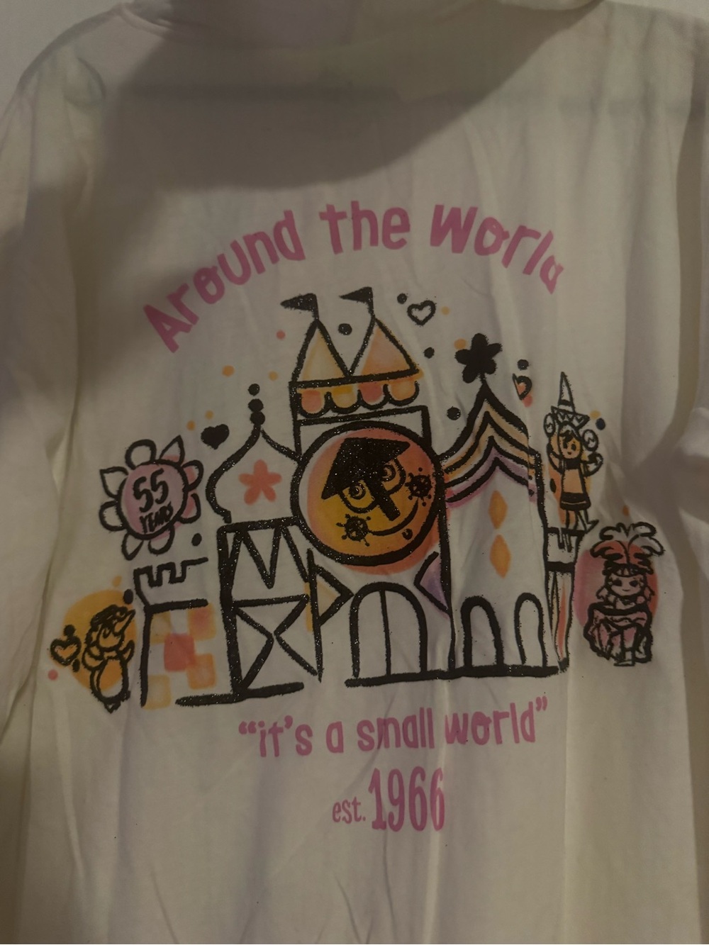 Disneyland It’s A Small World white Zipper Sweater - Picture 5 of 5